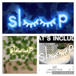 NEW BLUE Neon bedroom Sign Sleep Sign for bedroom neon light